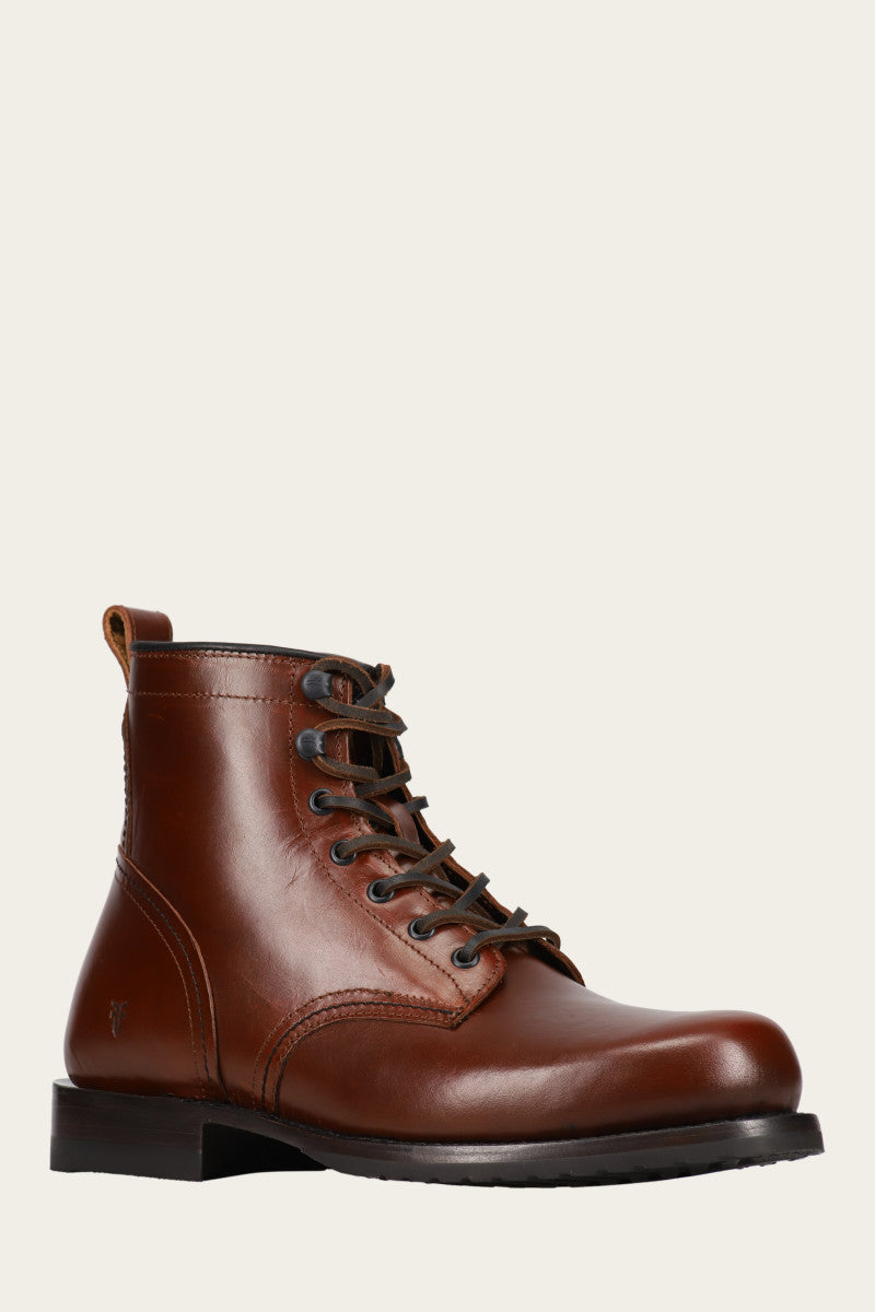 Frye logo lace up boots best sale