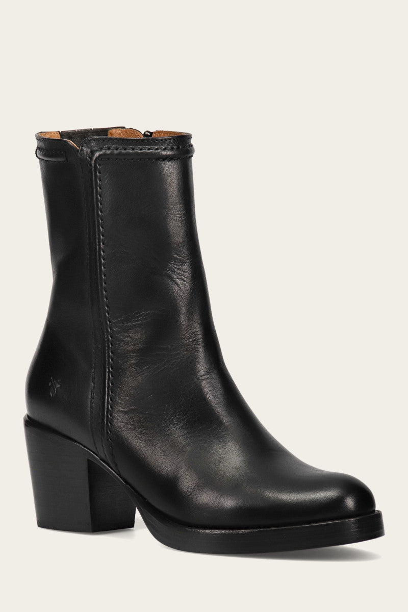 Zip black cheap boots