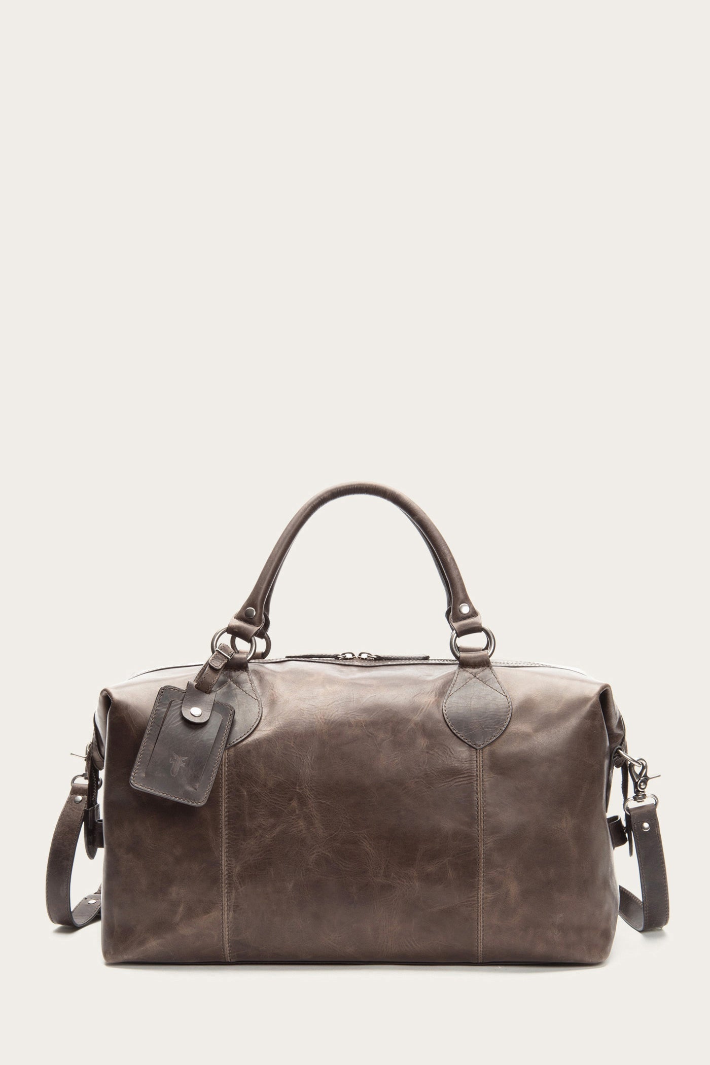 Frye Logan Leather Overnight Bag Dark Brown