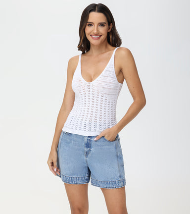 Crochet V-Neck Tank