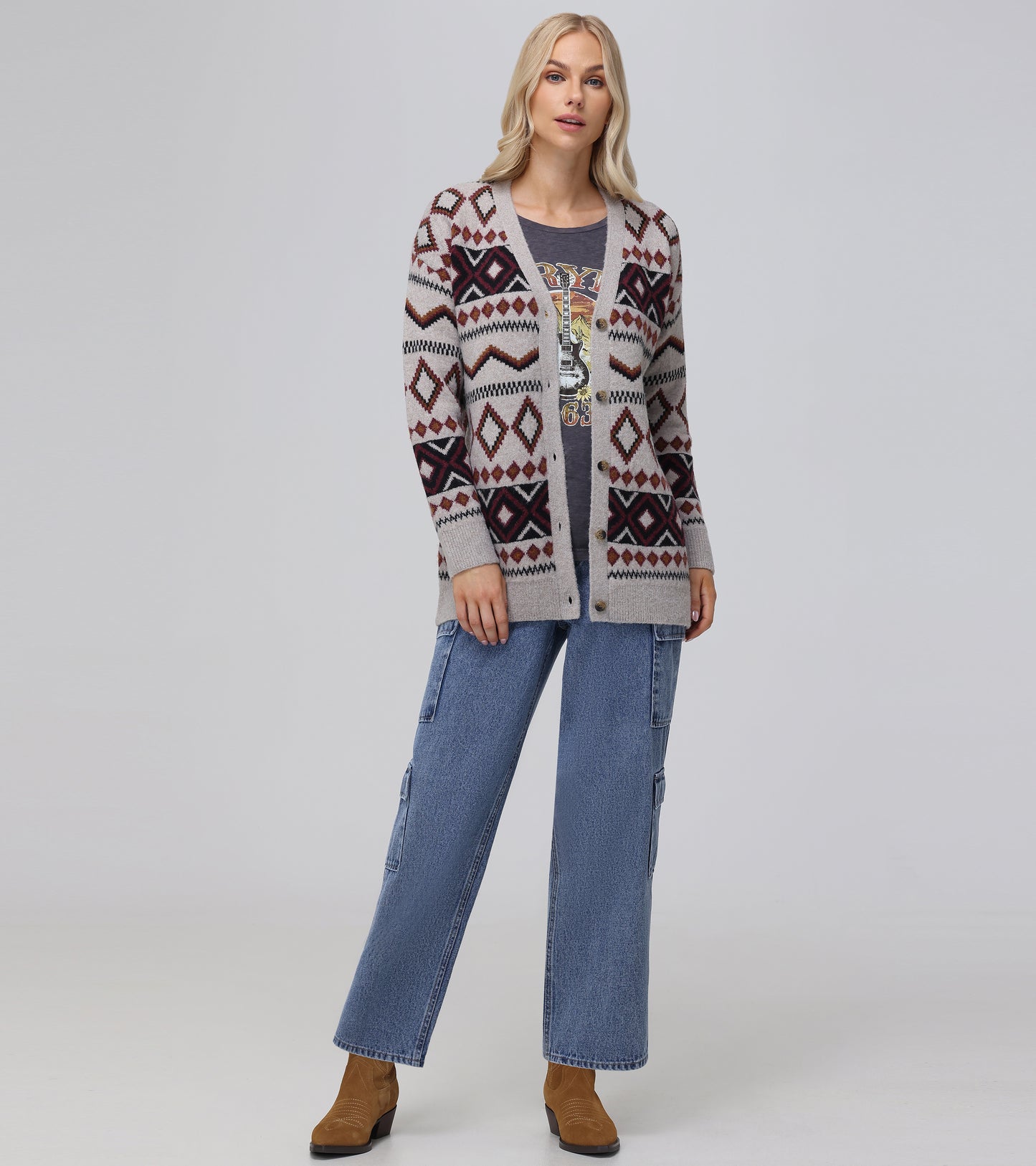 Fairisle Boyfriend Cardigan