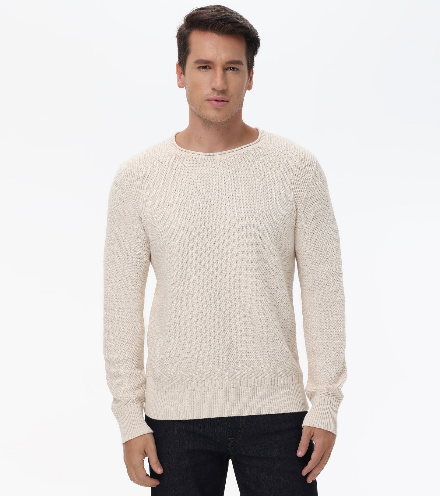 Textured Crewneck Pullover