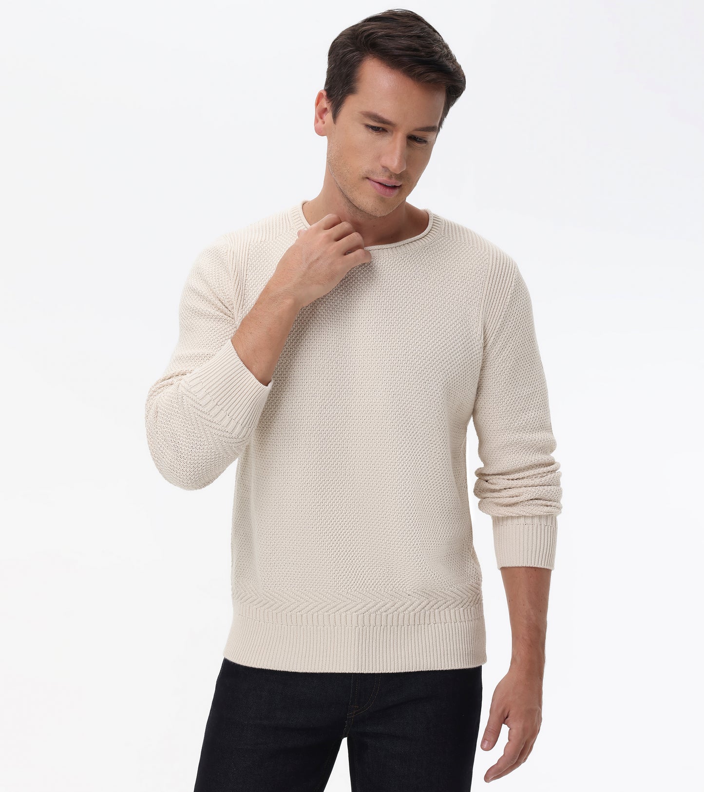 Textured Crewneck Pullover