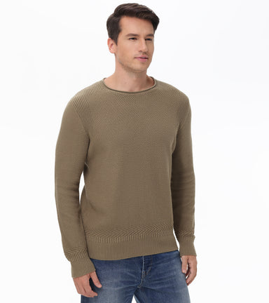 Textured Crewneck Pullover