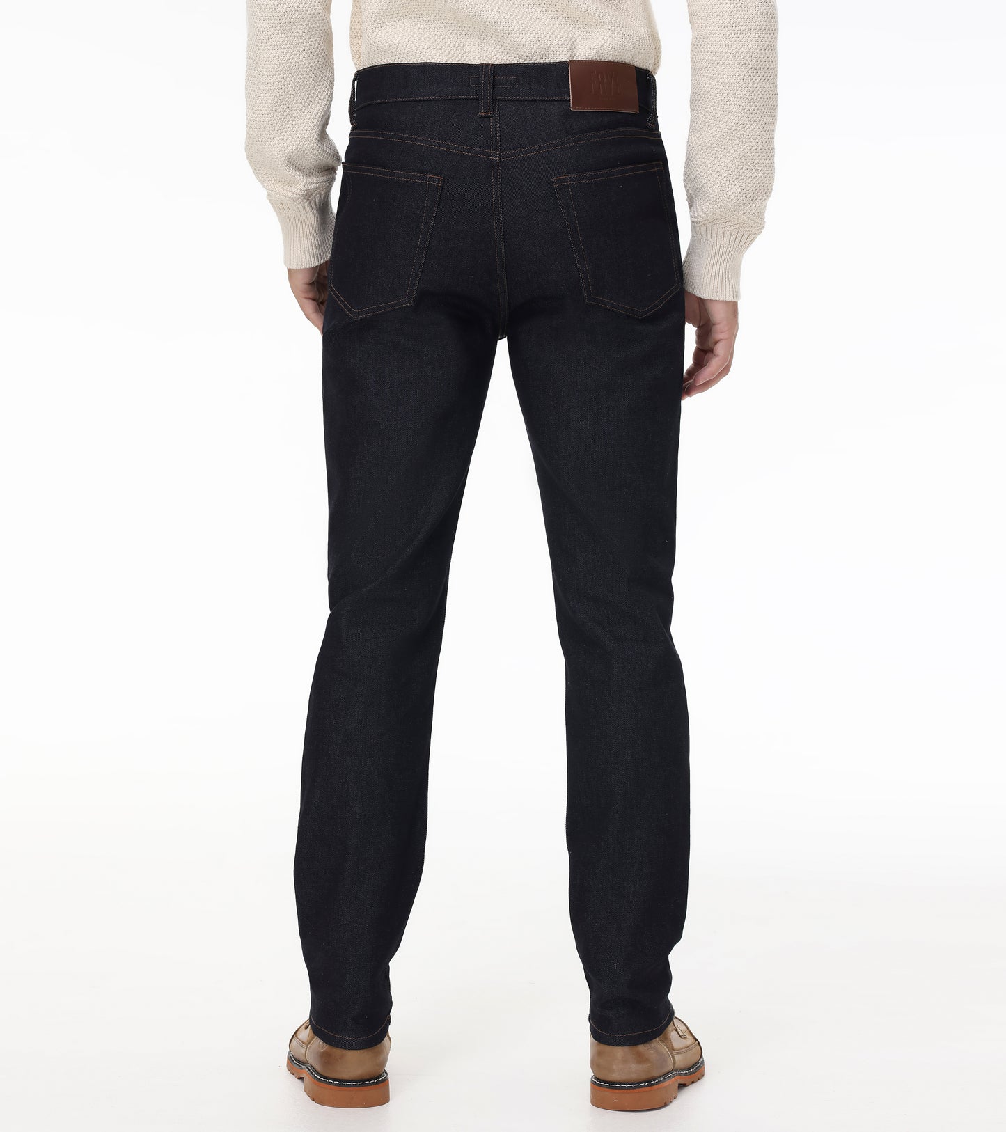 Straight Slim Jeans In Raw Indigo