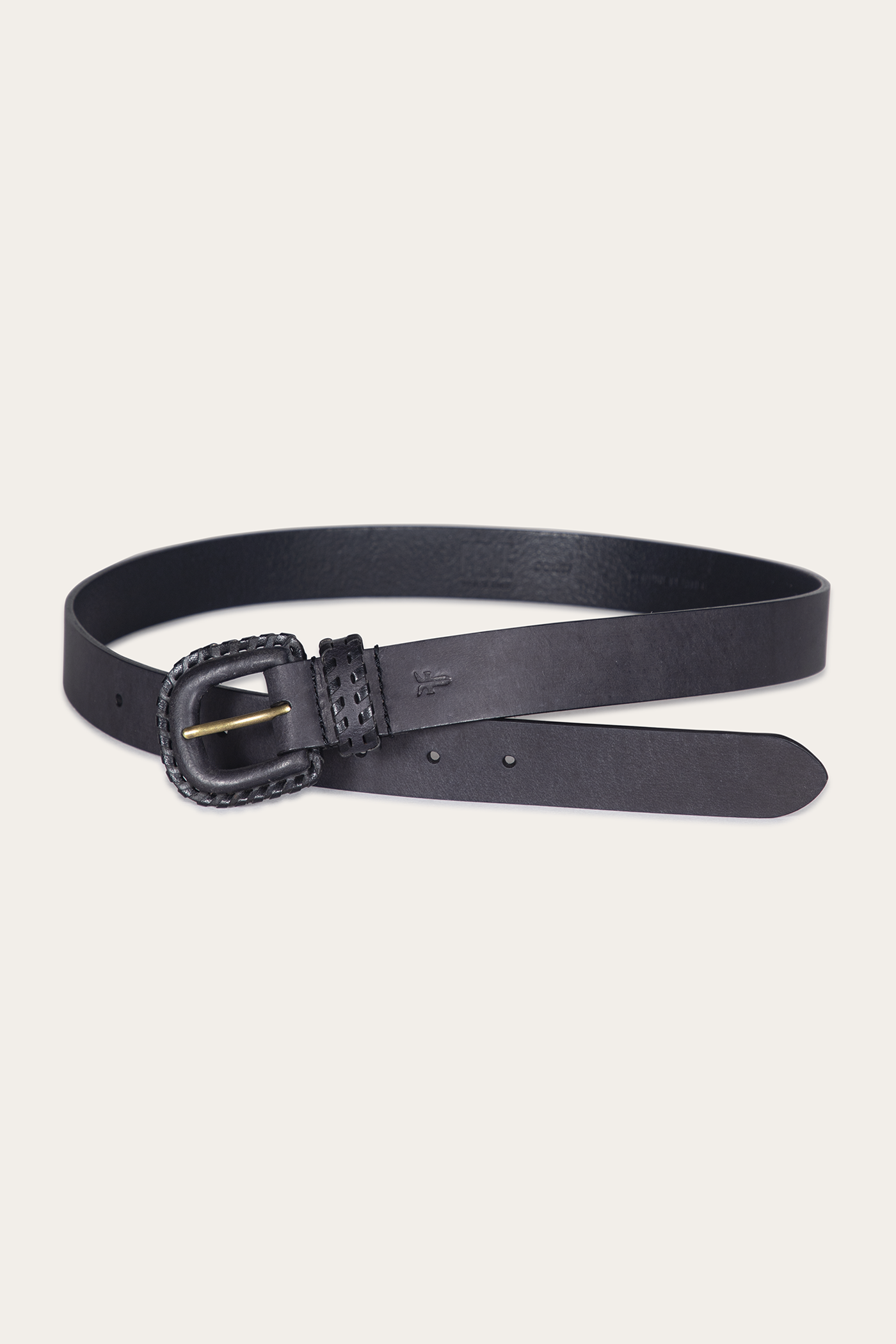 30mm Belt With Covered Buckle & Leather Lacing