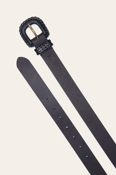 30mm Belt With Covered Buckle & Leather Lacing