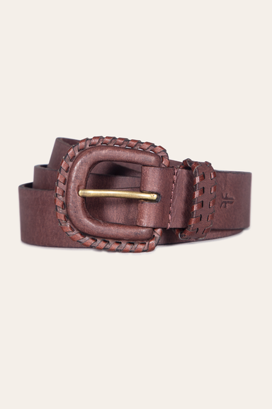 30mm Belt With Covered Buckle & Leather Lacing