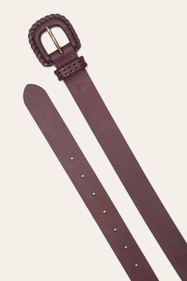 30mm Belt With Covered Buckle & Leather Lacing