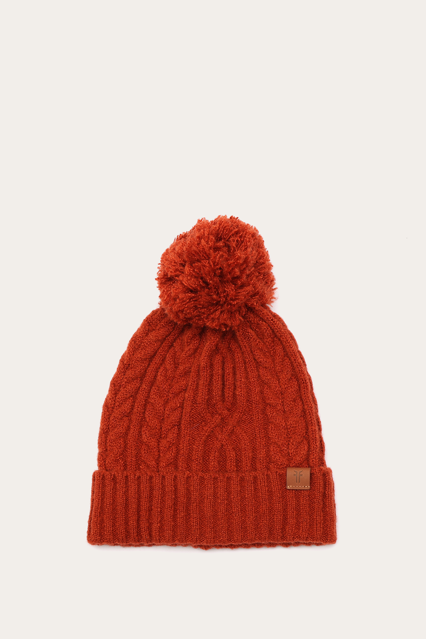 Cable Beanie With Self Pom