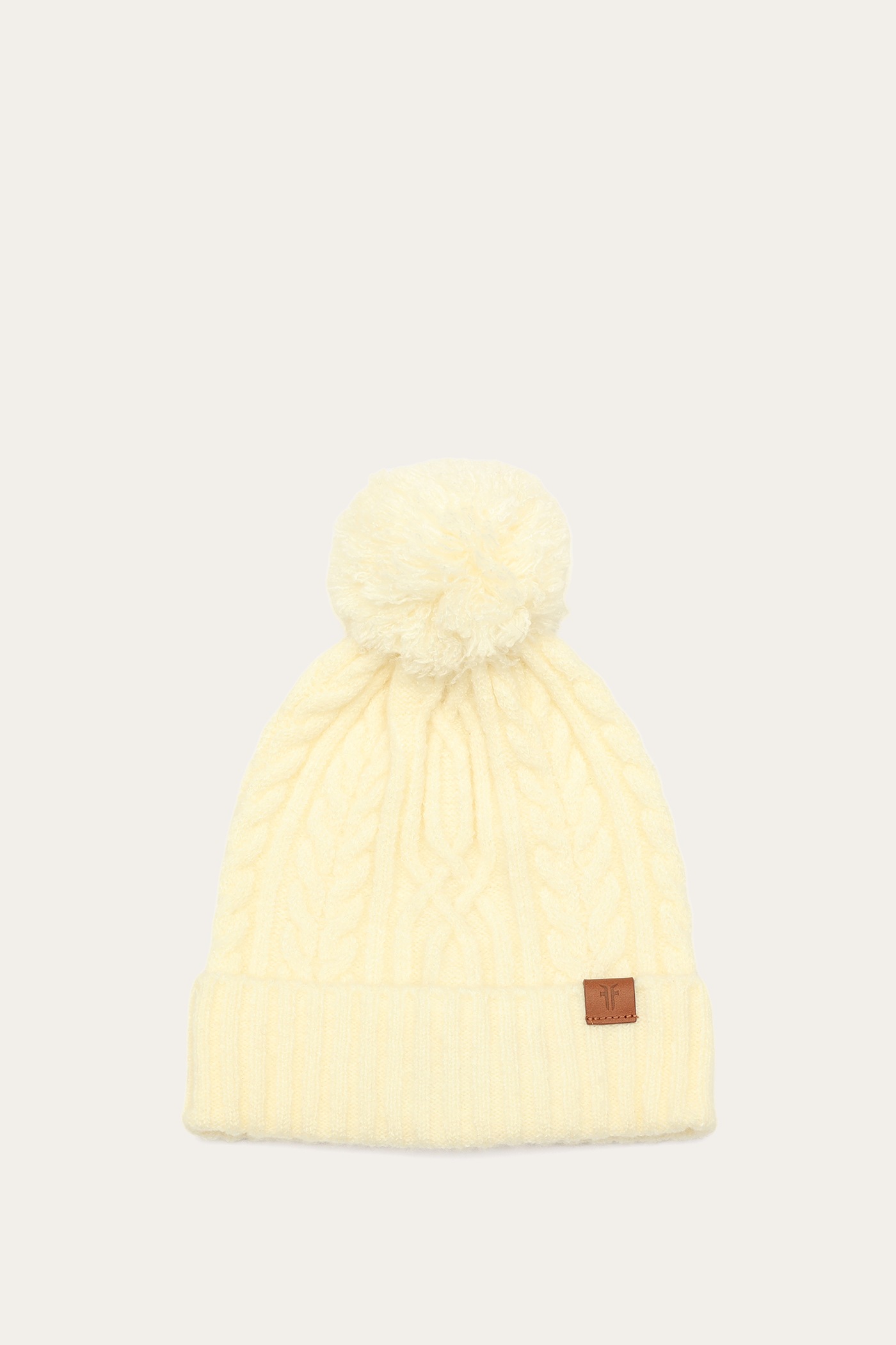 Cable Beanie With Self Pom