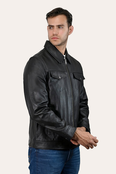 Frye Black Trucker Jacket