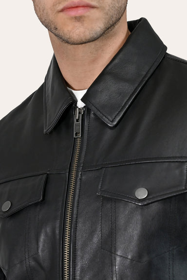 Frye Black Trucker Jacket