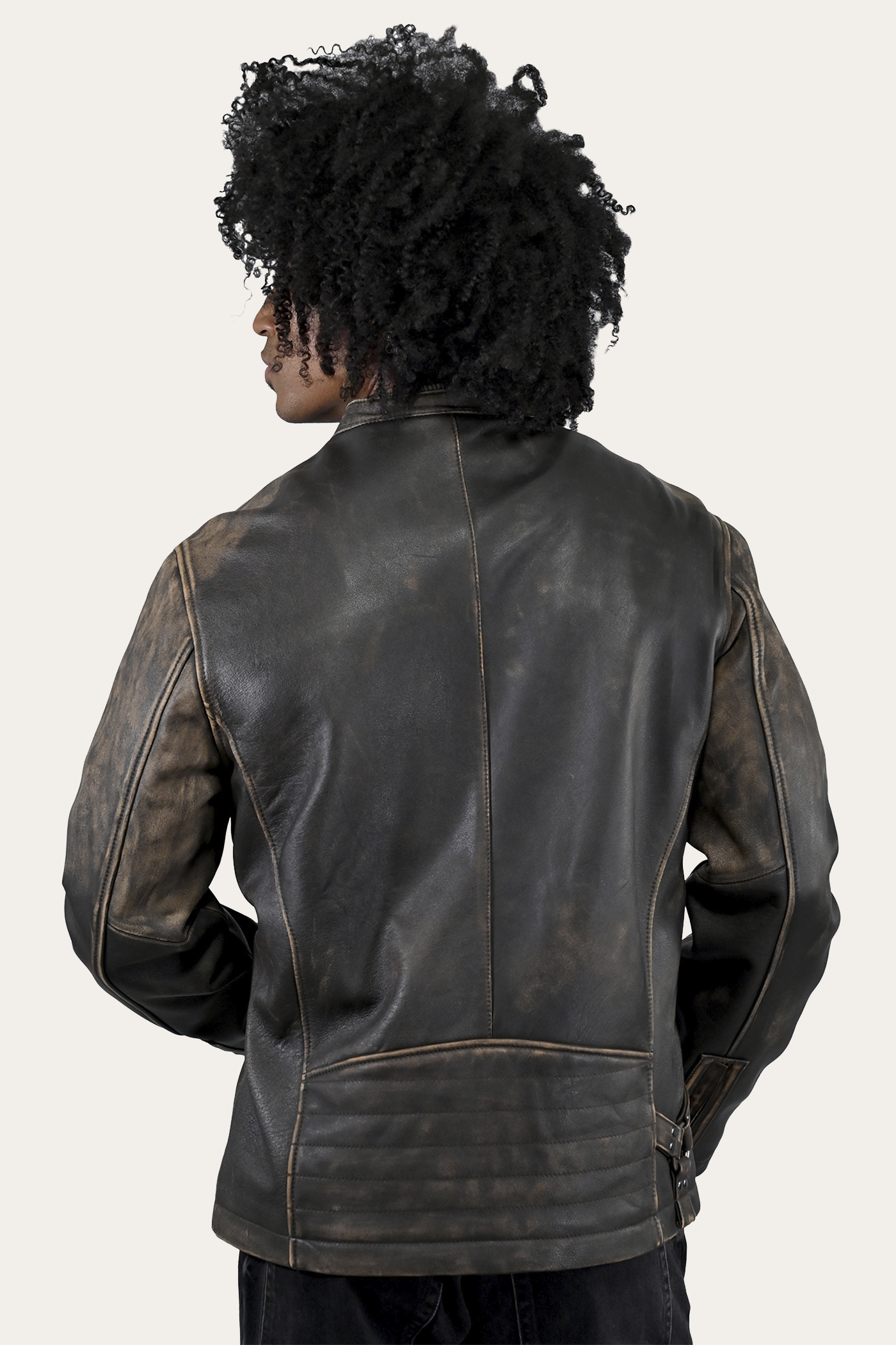 Ombre Racer Leather Jacket