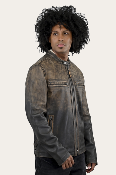 Ombre Racer Leather Jacket