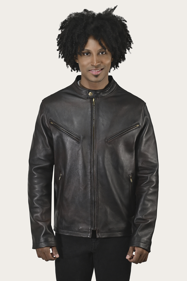 Contemporary Racer Leather Jacket