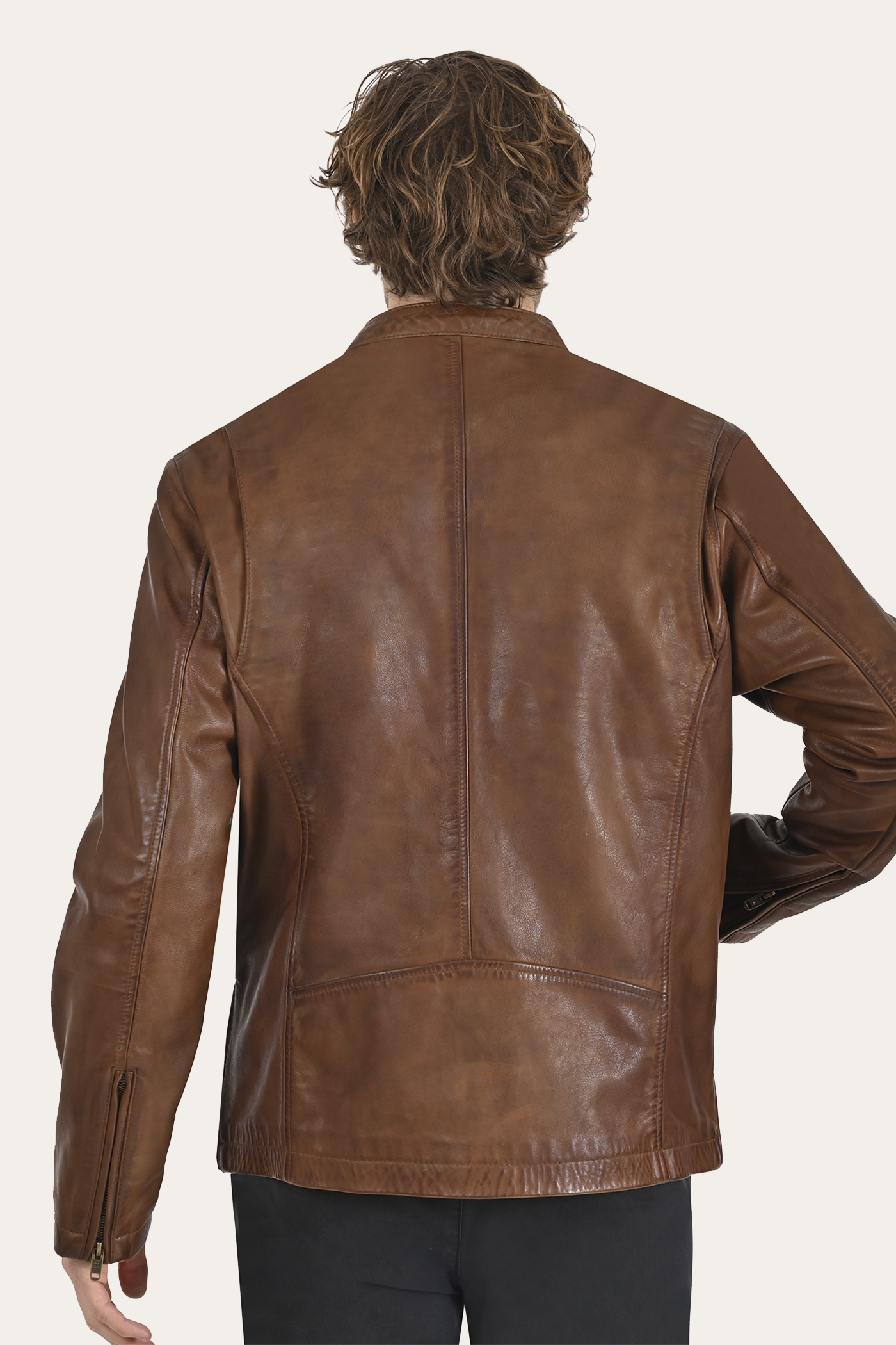 Contemporary Racer Leather Jacket