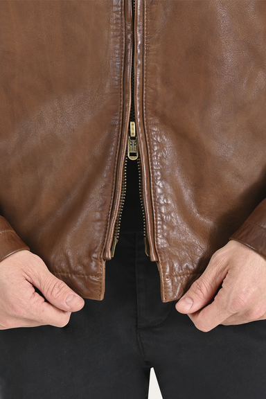 Contemporary Racer Leather Jacket