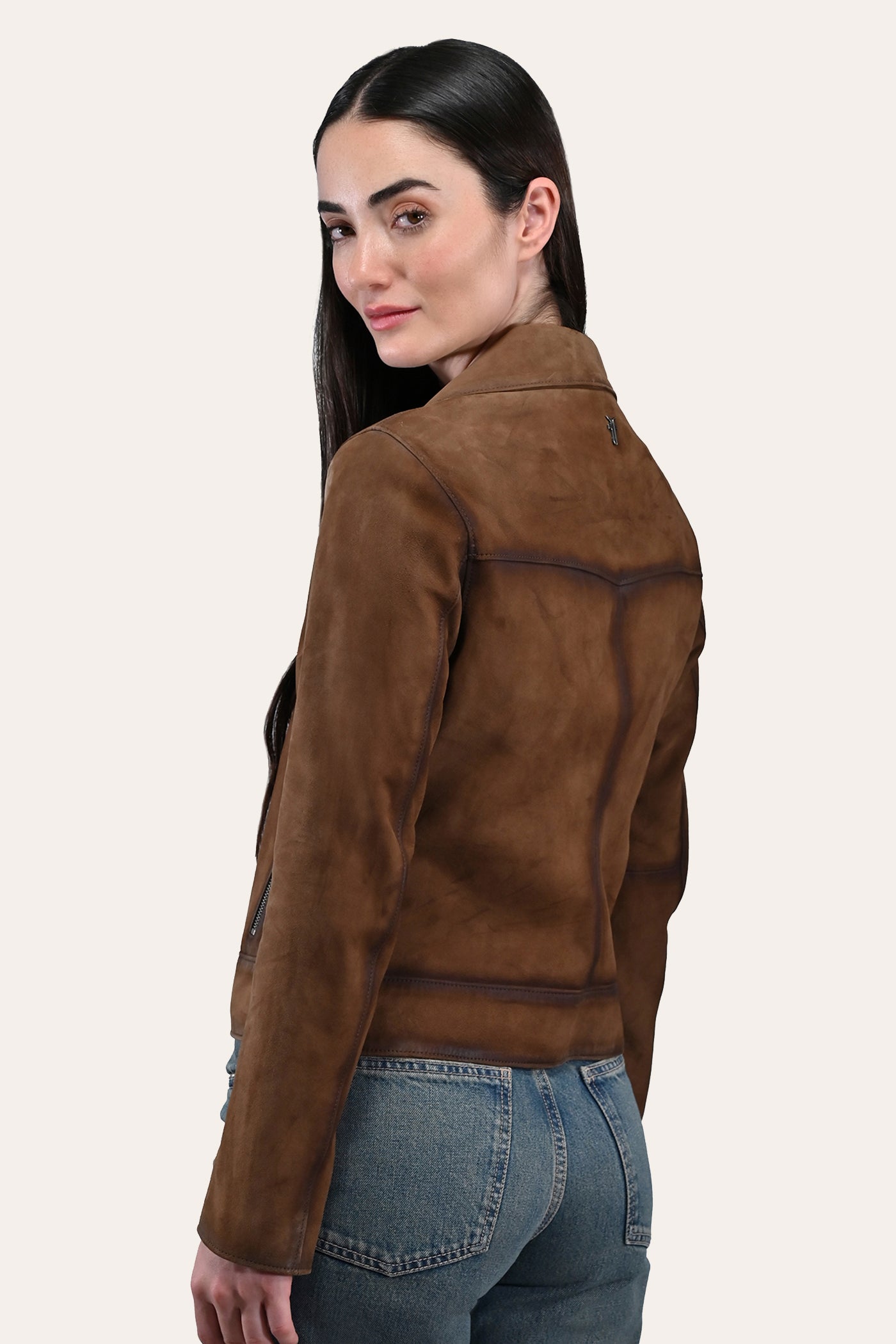 Frye Dark Taupe Biker Jacket