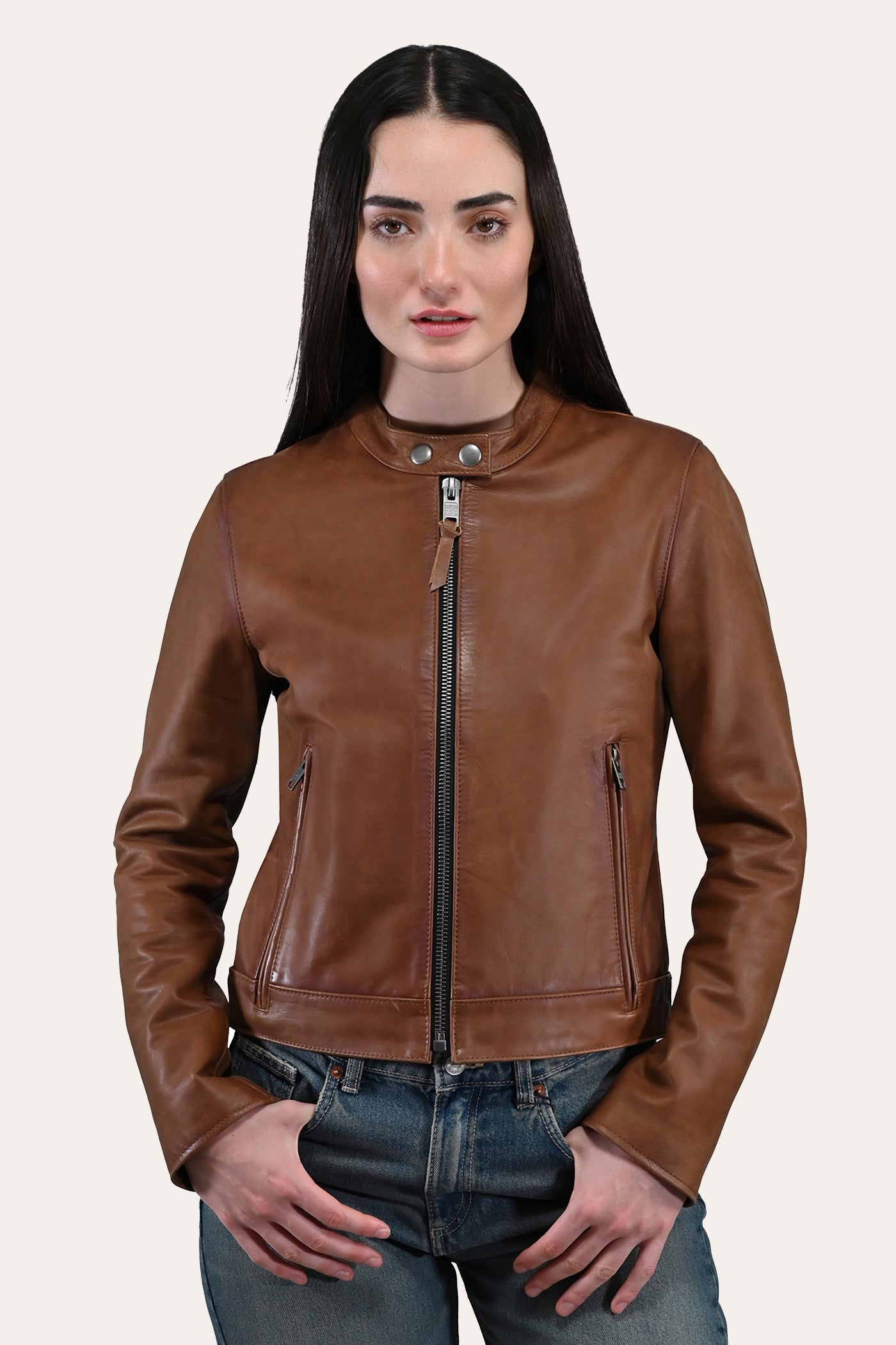 Frye Tobacco Cafe Racer Jacket