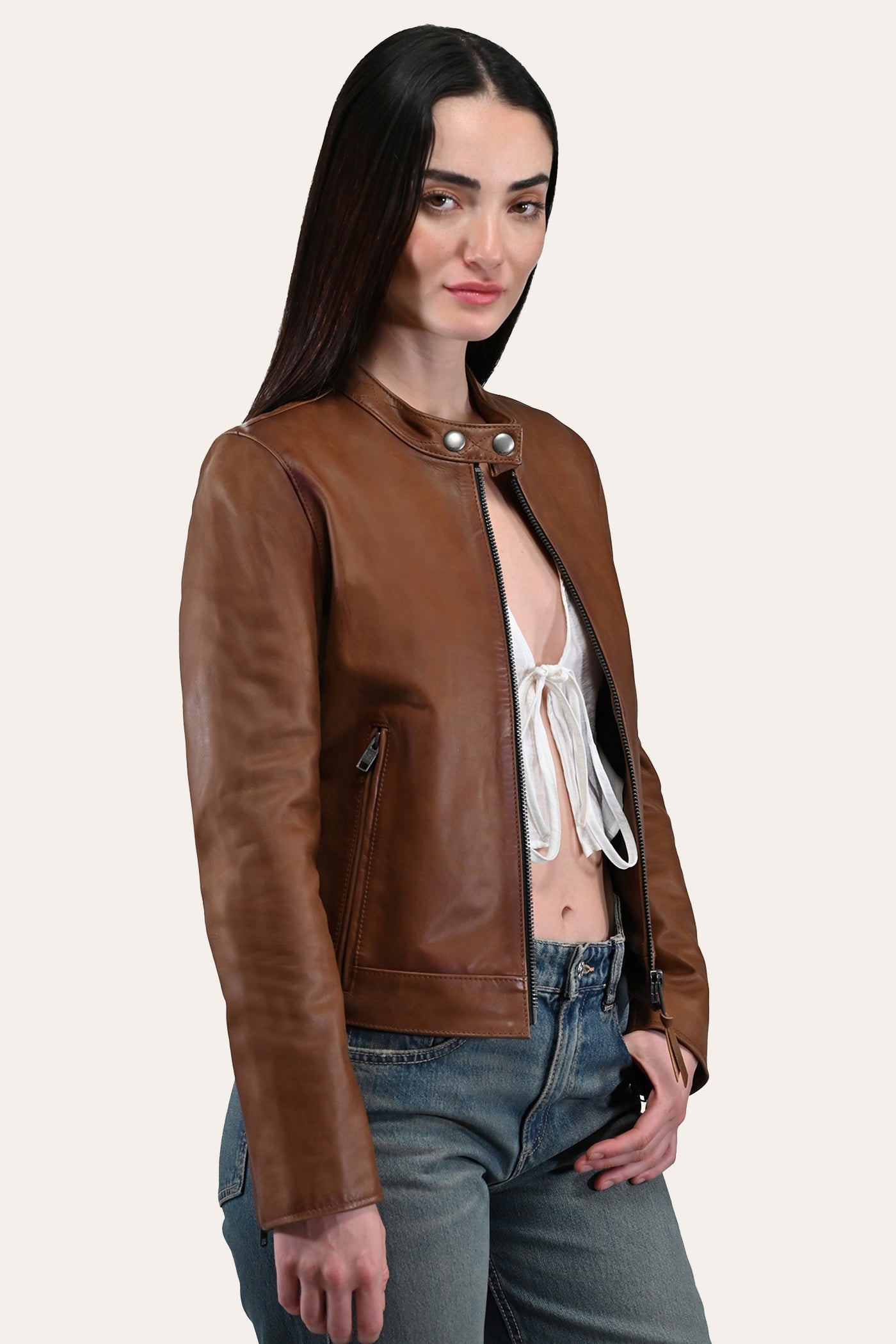 Frye Tobacco Cafe Racer Jacket