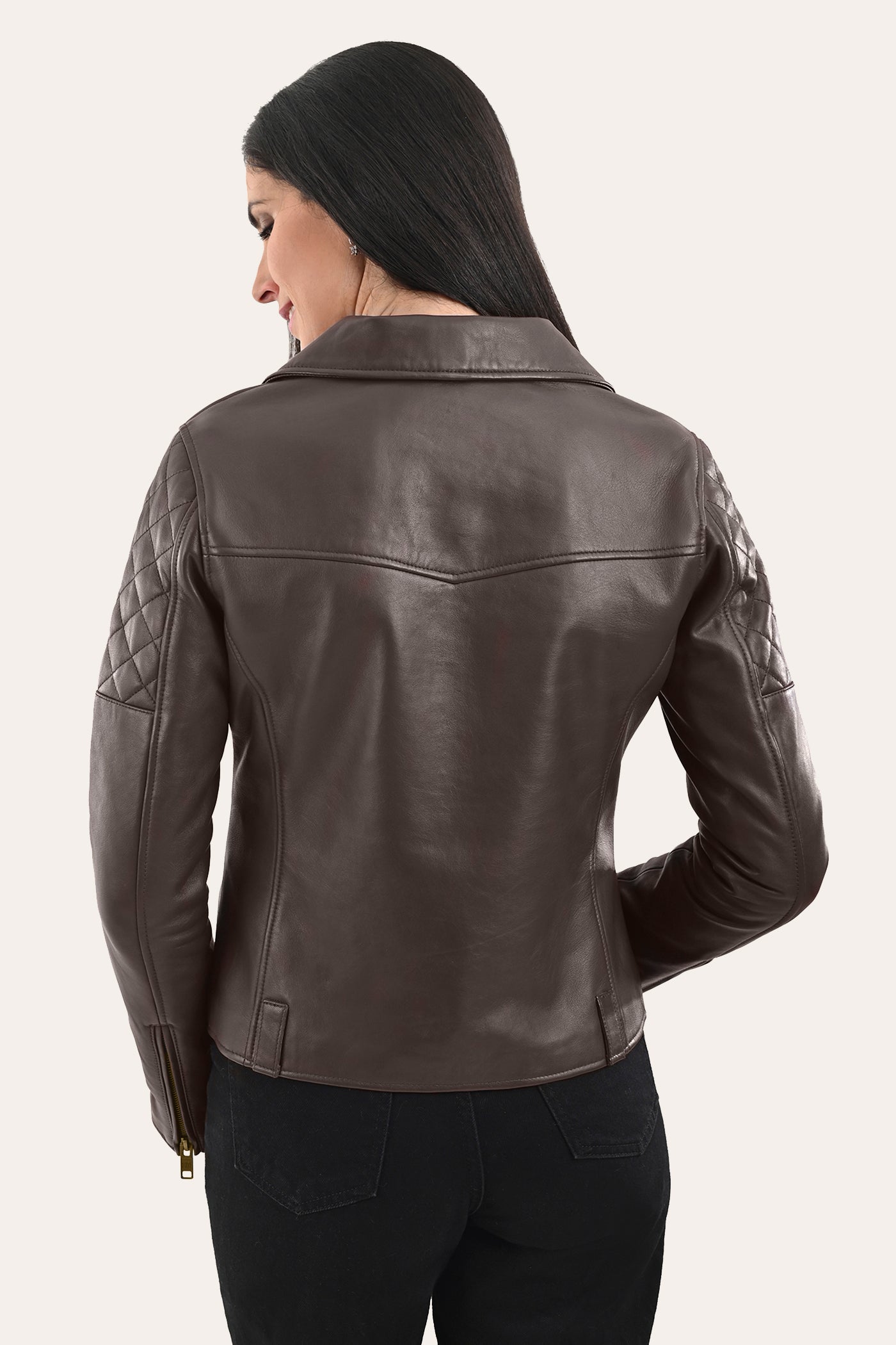 Women s Leather Biker Jacket The Frye Company