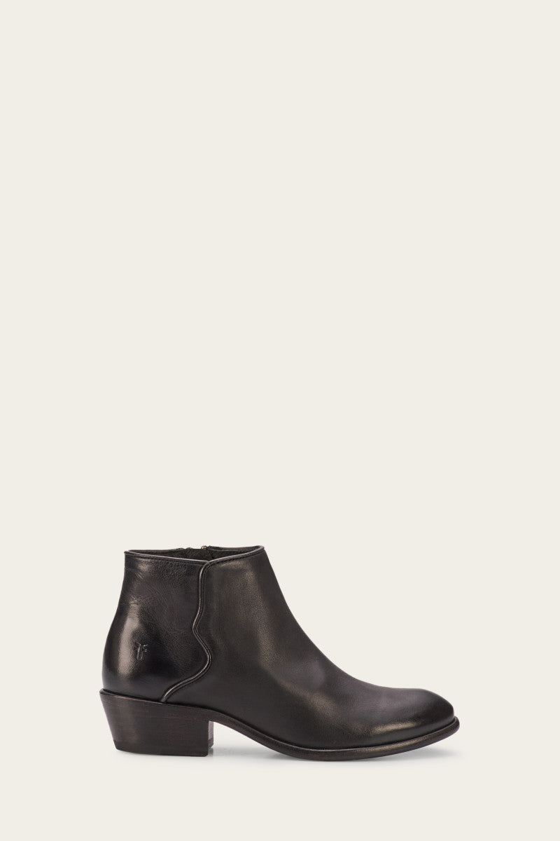 Carson Piping Bootie - Black - Outside