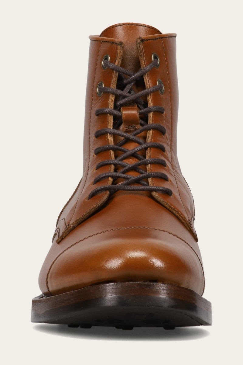 Dylan Cap Toe Lace Up - Saddle - Front