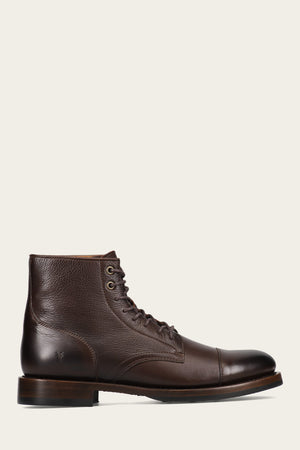 Dylan Cap Toe Lace Up - Dark Brown - Outside