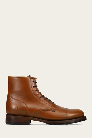 Dylan Cap Toe Lace Up - Saddle - Outside