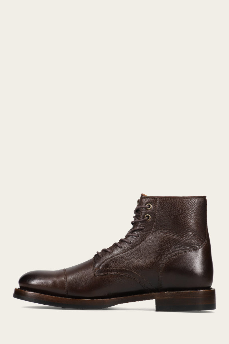 Dylan Cap Toe Lace Up - Dark Brown - Inside