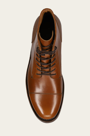 Dylan Cap Toe Lace Up - Saddle - Top Down