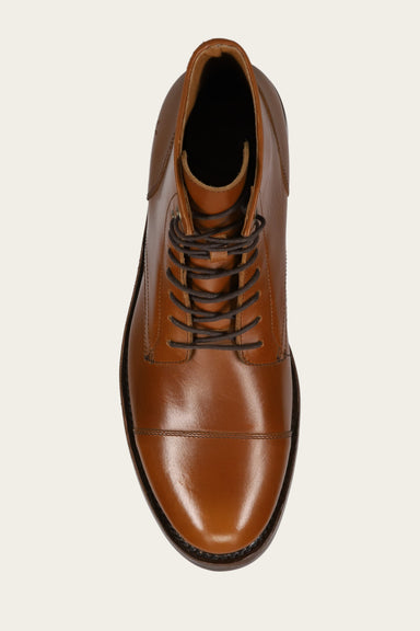 Dylan Cap Toe Lace Up - Saddle - Top Down