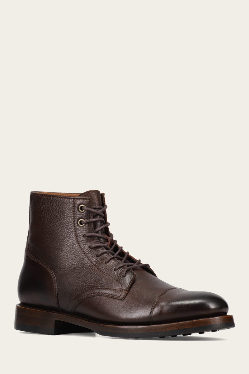 Dylan Cap Toe Lace Up - Dark Brown - Hero