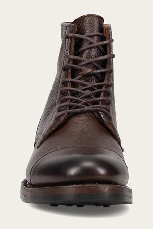 Dylan Cap Toe Lace Up - Dark Brown - Front