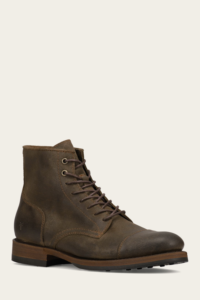 Dylan Lace Up Boots | Men's Pebbled Leather Boots | Frye