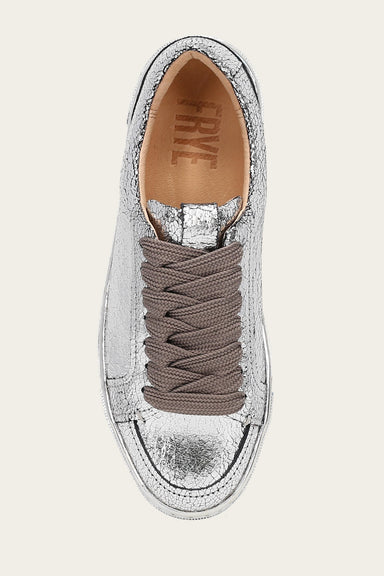 Ivy Court Low Lace Sneaker - Silver Mirror - Top Down