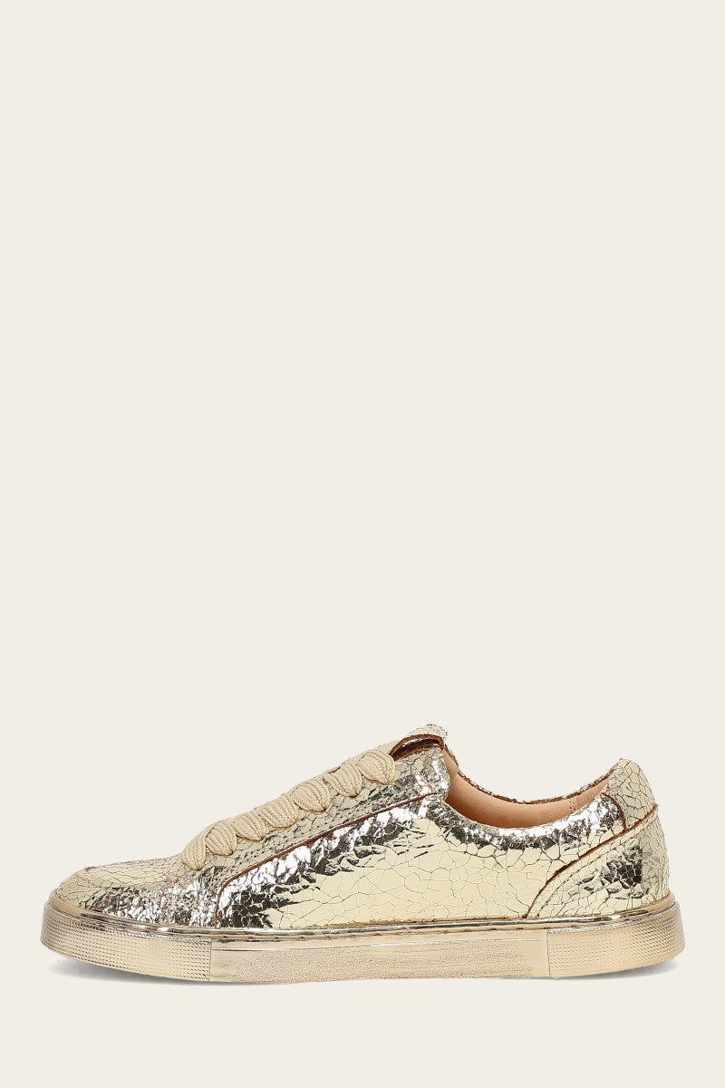 Ivy Court Low Lace Sneaker - Gold Mirror - Inside