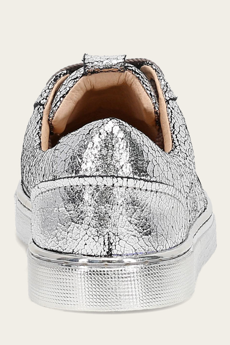 Ivy Court Low Lace Sneaker - Silver Mirror - Back