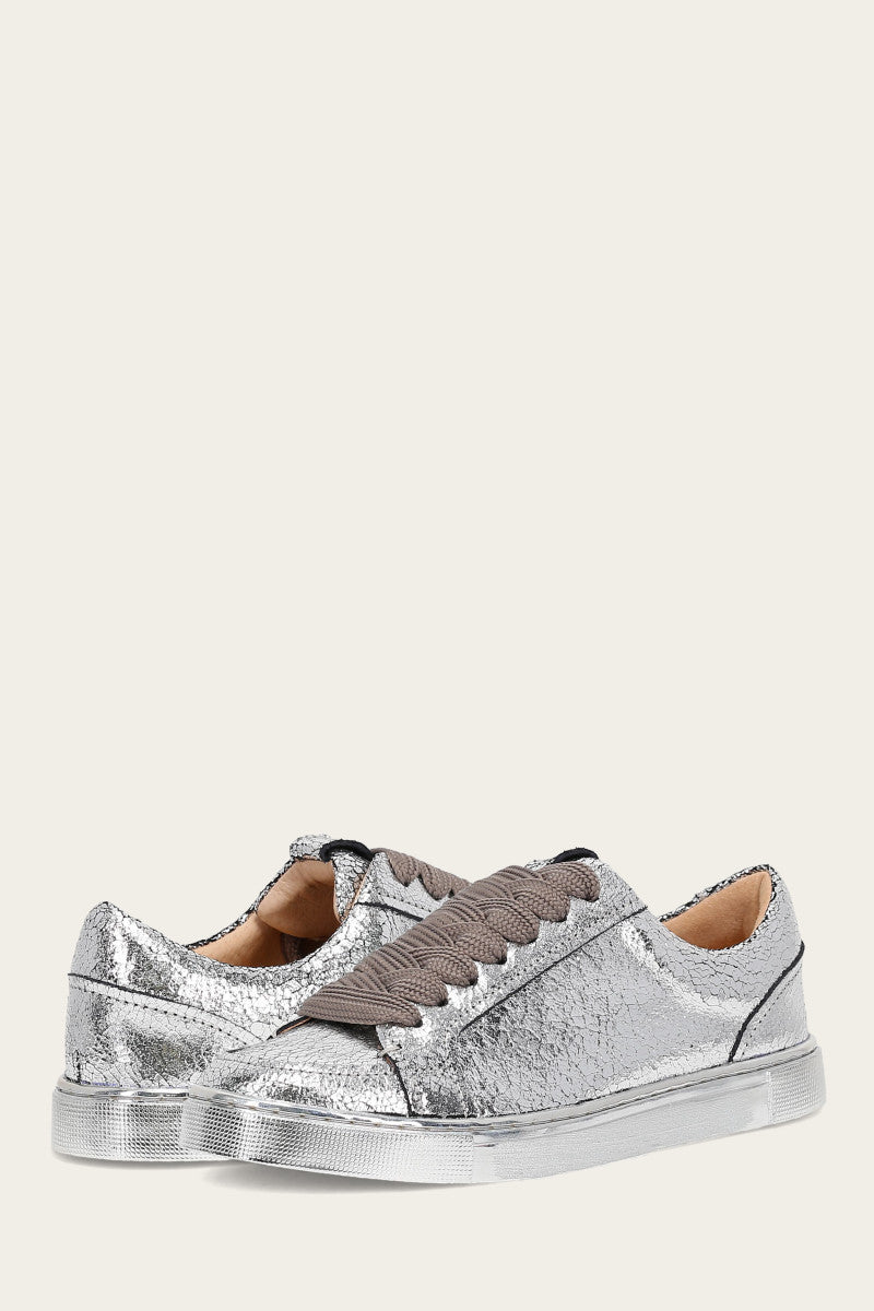 Ivy Court Low Lace Sneaker - Silver Mirror - Pair