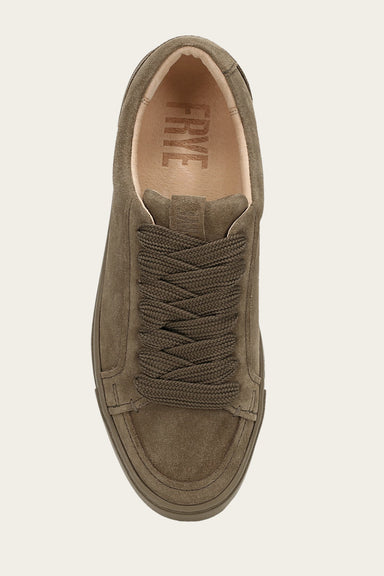 Ivy Court Low Lace Sneaker - Moss - Top Down