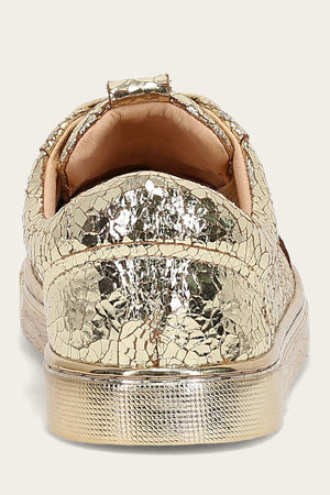 Ivy Court Low Lace Sneaker - Gold Mirror - Back