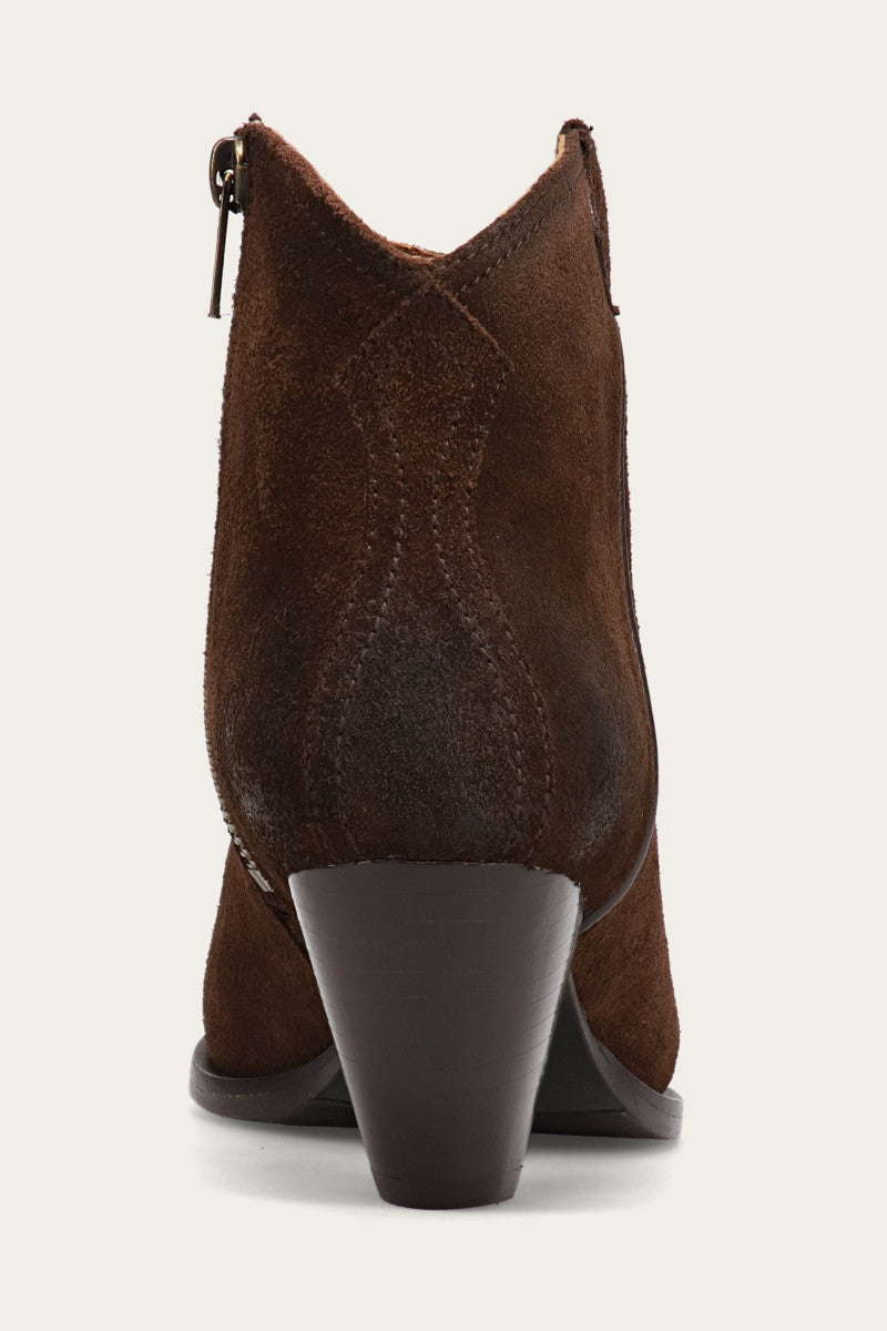 June Western Shootie - Chocolate - Back