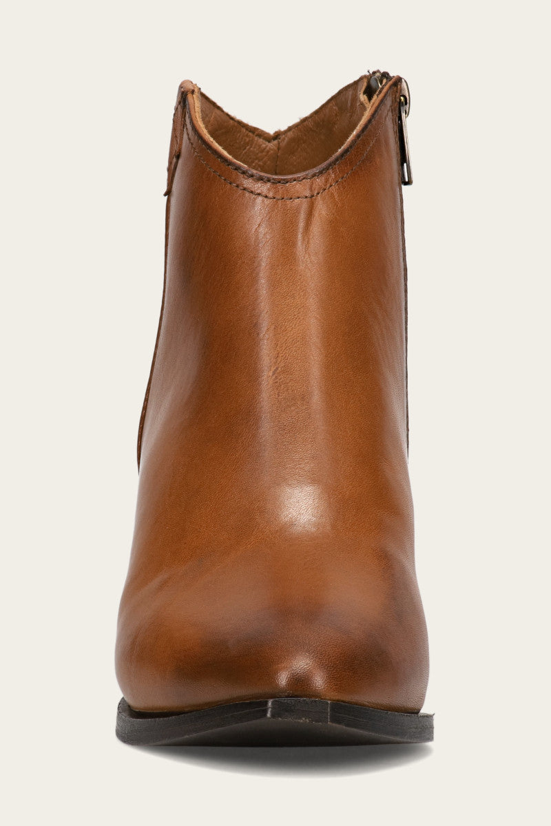 June Western Shootie - Caramel - Front