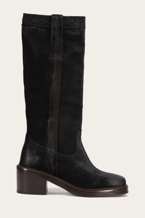 Kate Pull On - Black Suede - Outside