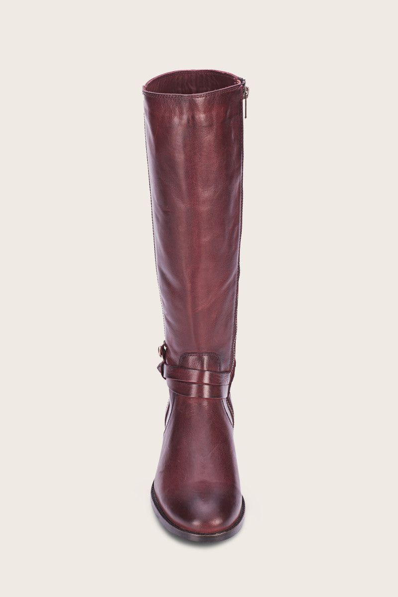 Melissa Belted Tall - Merlot - Front