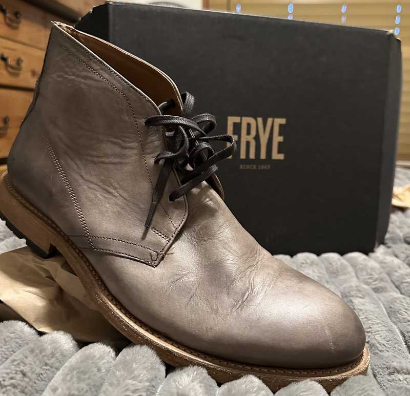 Bowery distressed leather outlet boots from frye