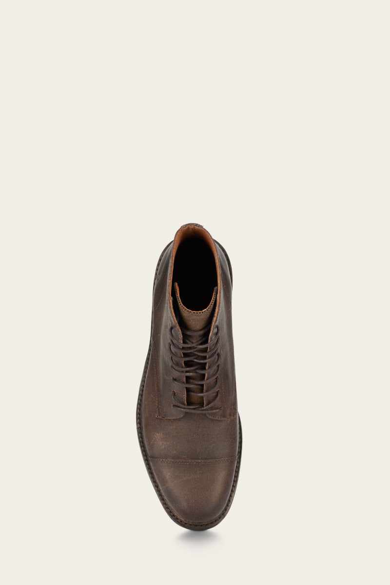 Seth Cap Toe Lace Up - Graphite - Top Down