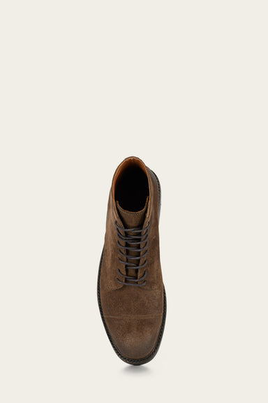 Seth Cap Toe Lace Up - Dark Brown - Top Down