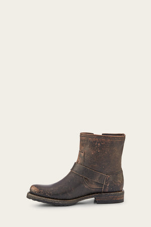 Veronica Bootie - Antiqued Black - Inside